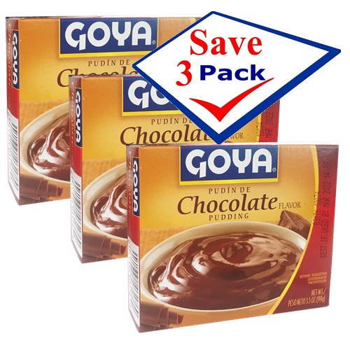 Goya Chocolate Pudding 3.5 oz Pack of 3